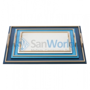      Defile Ocean Gold rectangular trays by GioBagnara