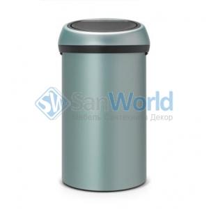 Мусорный бак TOUCH BIN 60 литров Metallic Mint мятный металлик