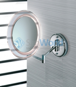 Marie Nicol косметическое зеркало с подсветкой LED и увеличением 5-ти кратным настенное с прямым подключением без провода