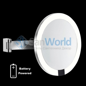 ALISEO Led Interface зеркало с подсветкой от батареек и увеличением х3 настенное круглое