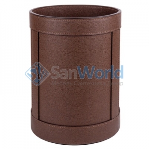    Rotondo waste paper basket by GioBagnara Brown 