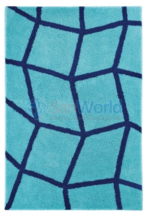 ZOE Nicol коврик для ванной комнаты с декором Aqua-royal blue