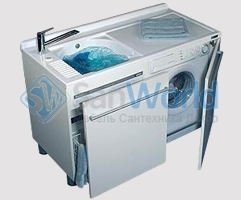  Постирочная раковина с крылом для стиральной машины белая Colavene Active Wash 