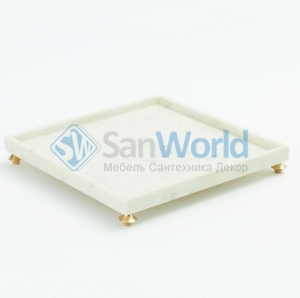 Global Views Quintessential Tray-Square-White  